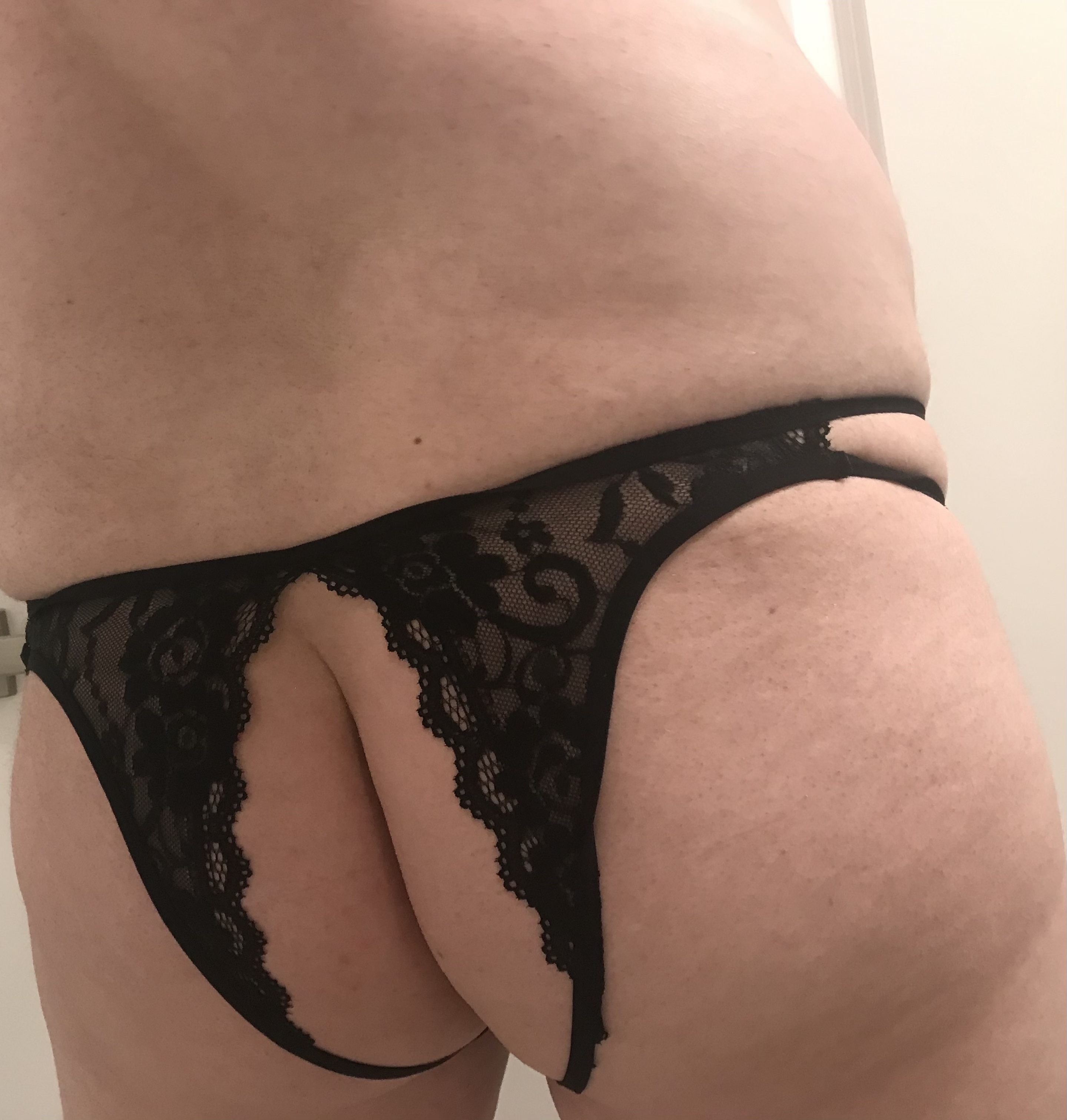 Crotchless panties are perfect for a bi cuckold like you, cucky! hq pic