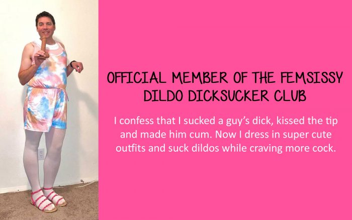 I’m Sissy Marky, an official member of the #femsissy dildo dick sucker club