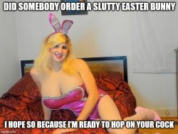 Denver the Slutty Easter Bunny Shoemaker loves hopping on cocks