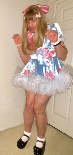 I love dressing up in such emasculating outfits to remind me what I am…a sissy fagboi
