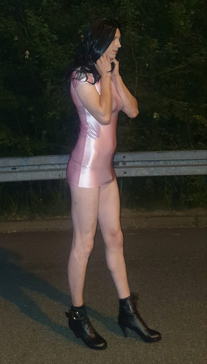Sissy slut Antonia ( Tony ) in pink dress