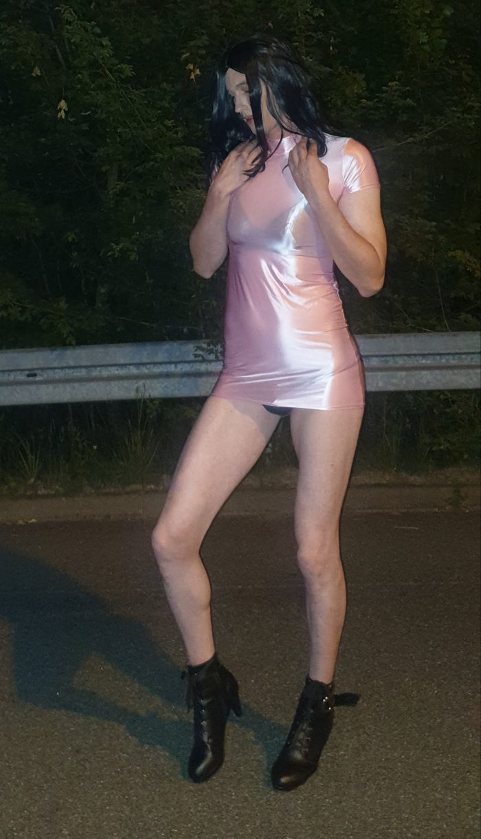 Sissy slut Antonia ( Tony ) in pink dress