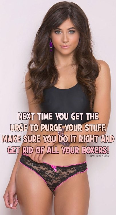 Sissy Training: Purge your boxers for panties