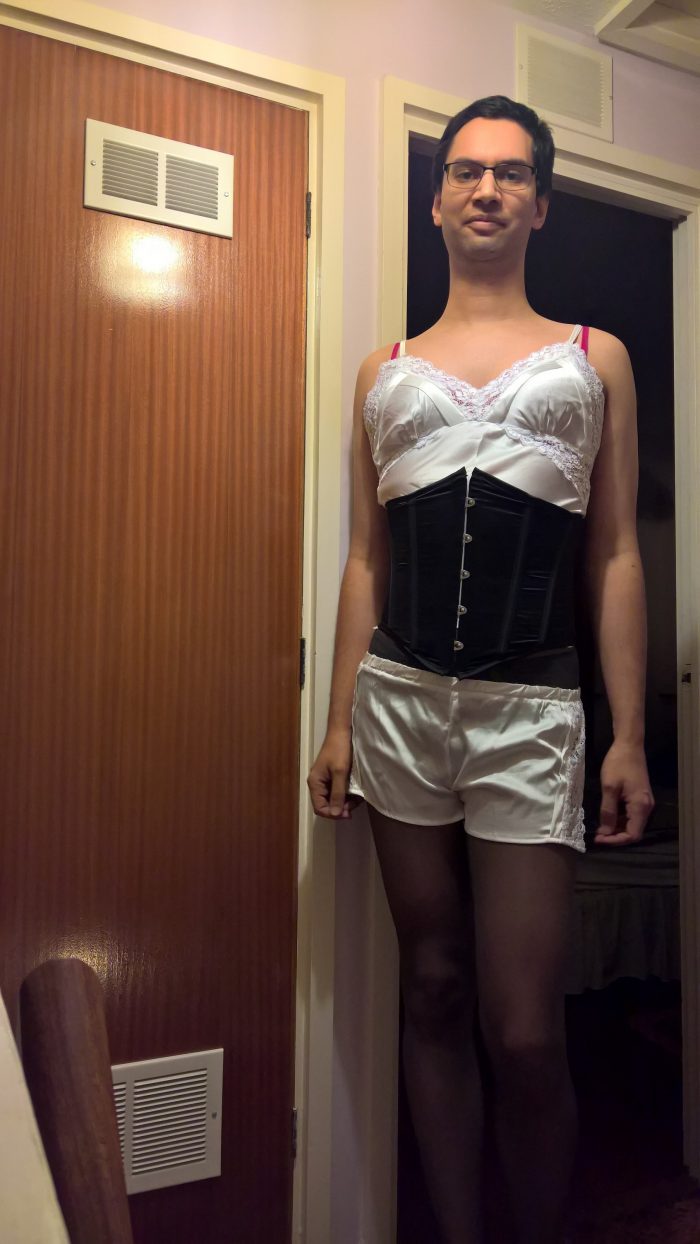 James is a crossdressing sissy boi in ladies underwear