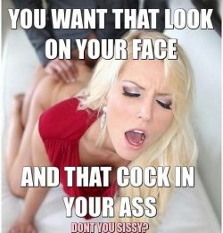 Sissy wants that look and that cock (Femboy Slut Captions)