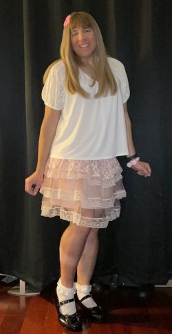 Pretty Lace Tiered skirt and chiffon top…