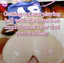 Playing ball with the guys (Sissy Edition)
