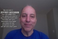Jeffrey Rossman from Connecticut comes out to publicly admit he is a homosexual sissy faggot
