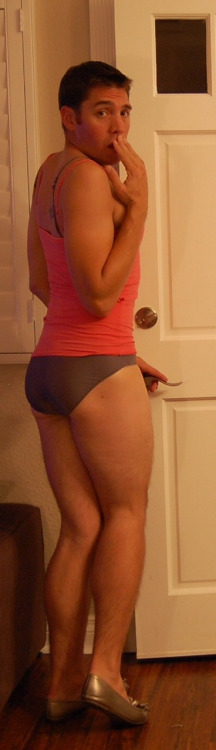 Effeminate Twink in Panties and Ballet Flats