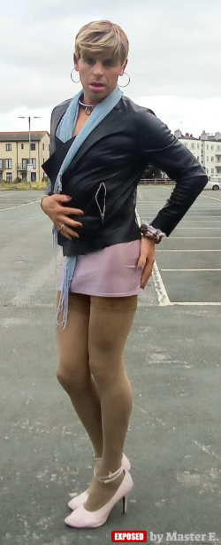 Sissy tanyablacktv dressed like a slut in public