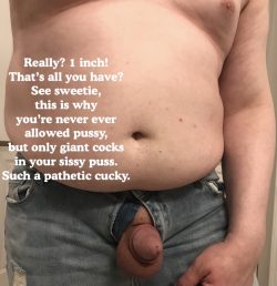 No pussy for micro penis Cucky, only big dicks!