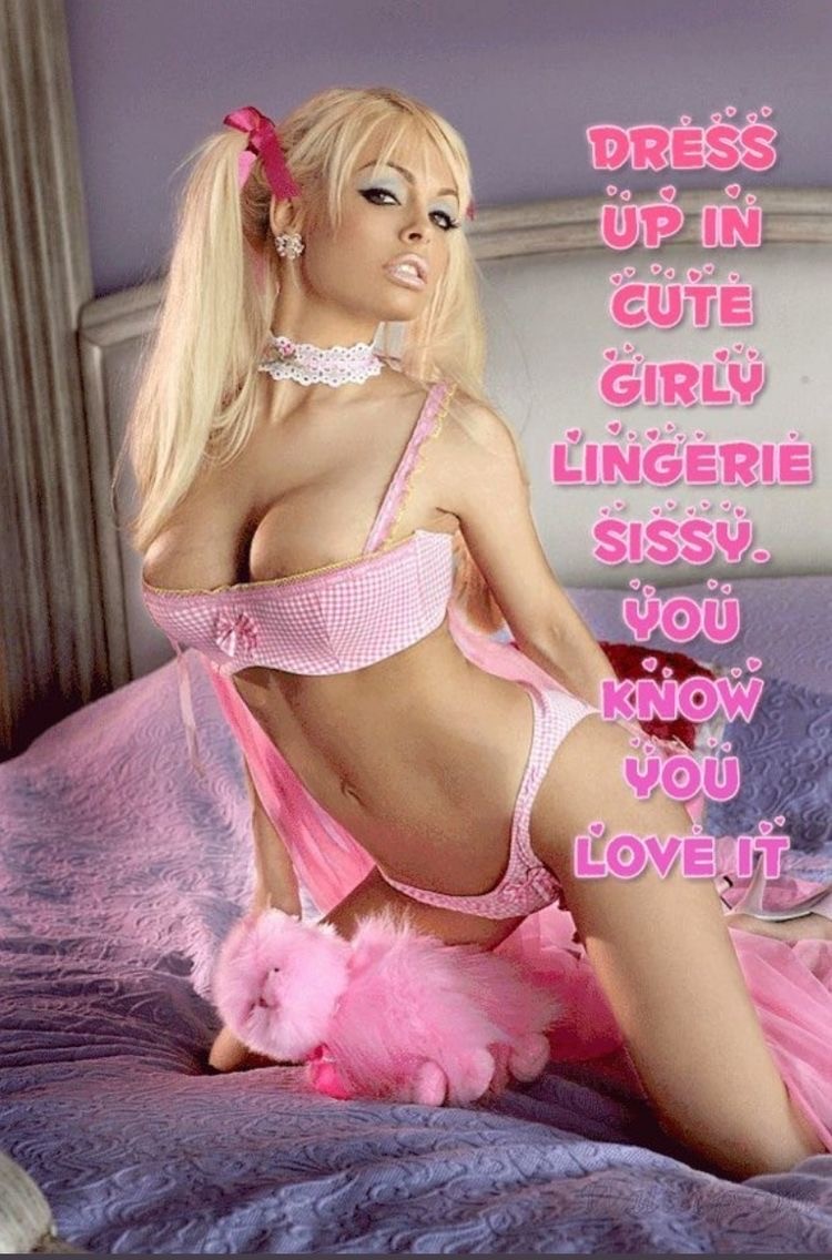 Sissy loves cute girly lingerie