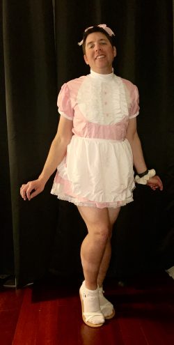 Sissy Marky…cleaning the house right now in this outfit