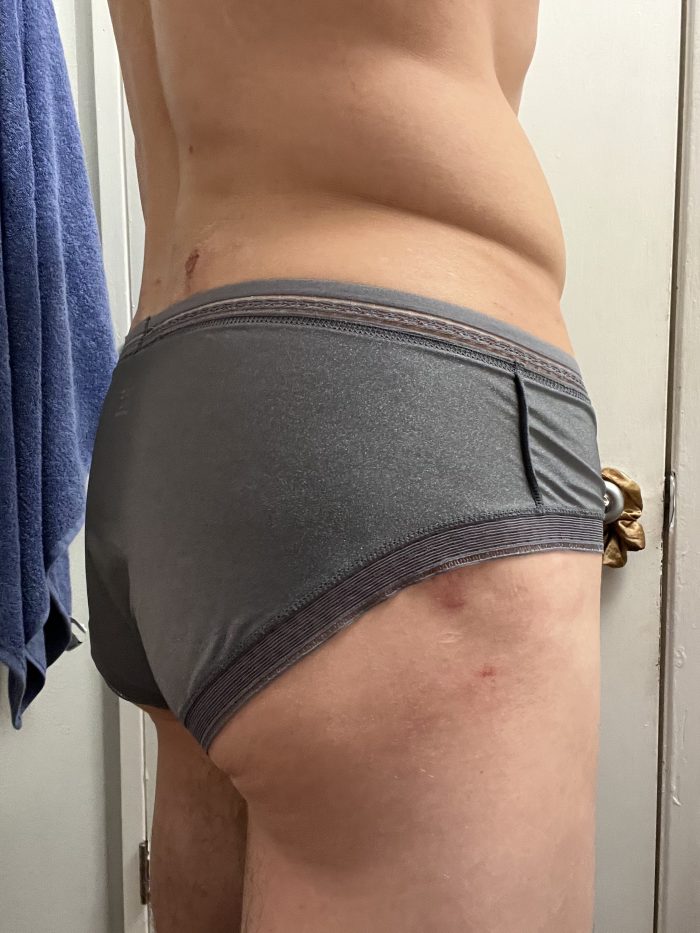 Grey silk panties