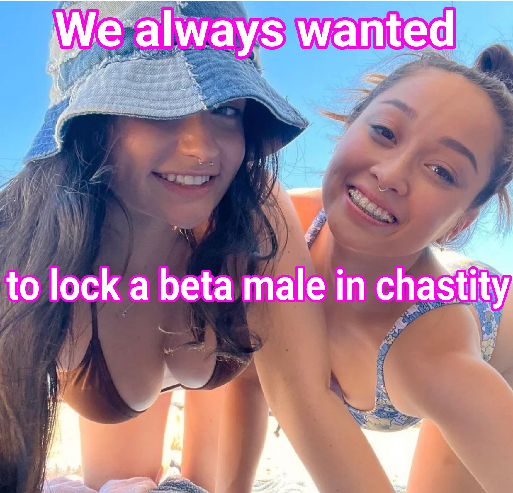 Captioned Porn Sex On The Beach - Locking up beta males in chastity - Freakden