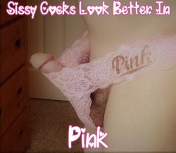 Sissy clit cocks look better in pink
