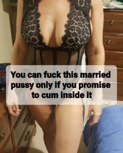Cum inside this married pussy and cuckold my husband