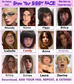 a bunch of sissy faces