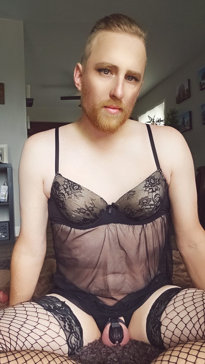 Cagedsissy2020 exposed dressed like a sissy faggot