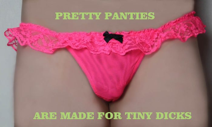 Tiny dicks should always wear pretty panties