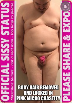 That’s right Sissy Donna, absolutely no body hair for you. Hair, especially around a cock, is fo ...