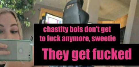 Chastity boys get fucked