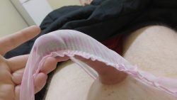 Another Pic in my Gorgeous Pink Frilled G-String.