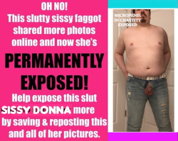 Please help expose Sissy Donna and her micropenis! She overestimated its size and as a result is ...