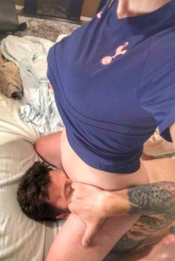 Sitting on his face and fucking it
