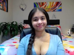 Adorable cam girl jerks off with you