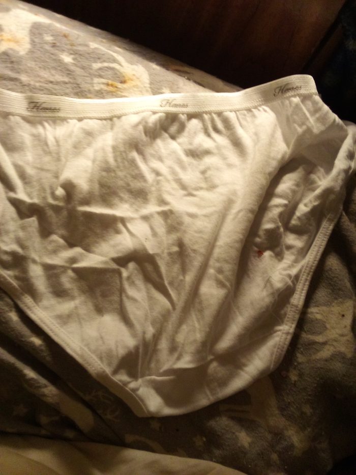 Plain white Hanes cotton panties are so sexy