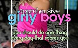Nervous sissy girly boys caption training
