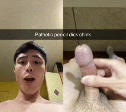 Fucking pencil dick chink