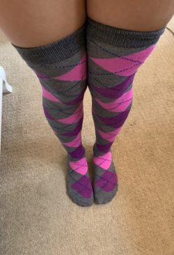 Bratty princess using knee high socks against your foot loving cock