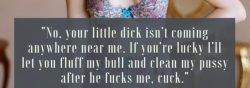 Cuckoldress loves belittling little dick cucky