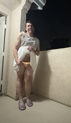 Panty covered sissy clitty