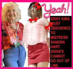 Mistress Sandra Hart and her sissy KIRA