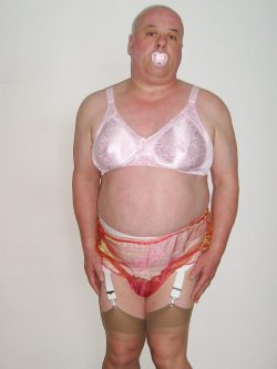 Posings as a fat effeminate sissy