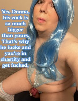 Sissy Donna knows she’ll never ever measure up to the big dicks. Poor Donna, it’s getting fucked ...