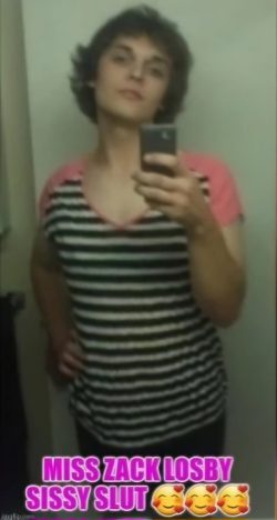 Femboy Zack Exposed as a sissy slut