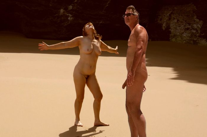 Ric & Andrea on the nude beach