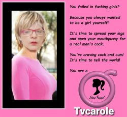 Tvcarole sissy faggot 💕