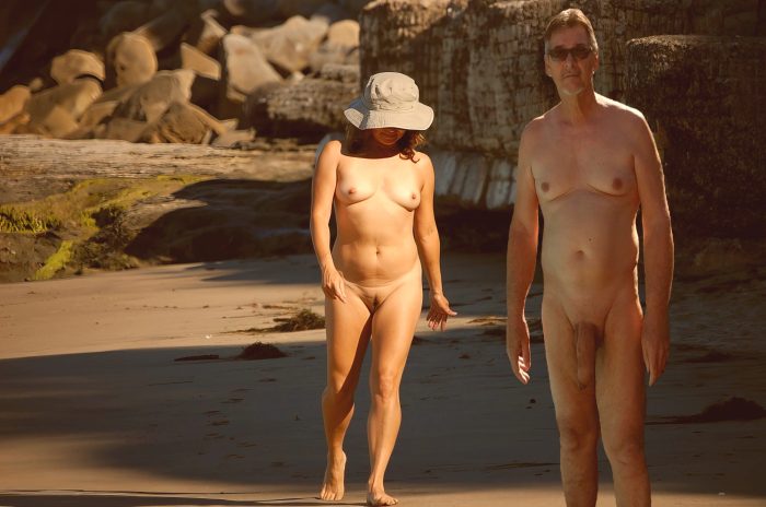 Ric & Andrea on the nude beach