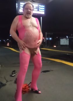 Sissy Daddyfuckpig Masturbating in Public at A Train Station for Mistress E
