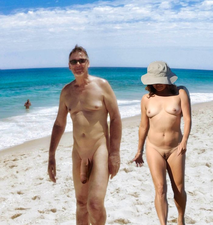 Ric & Andrea on the nude beach