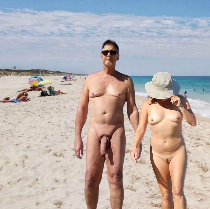 Ric & Andrea on the nude beach