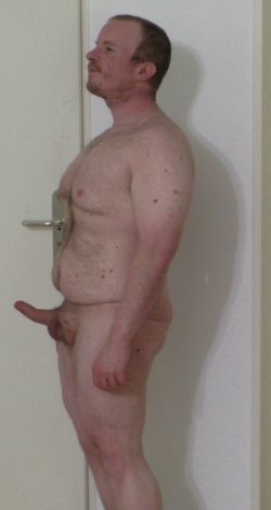 naked with erection