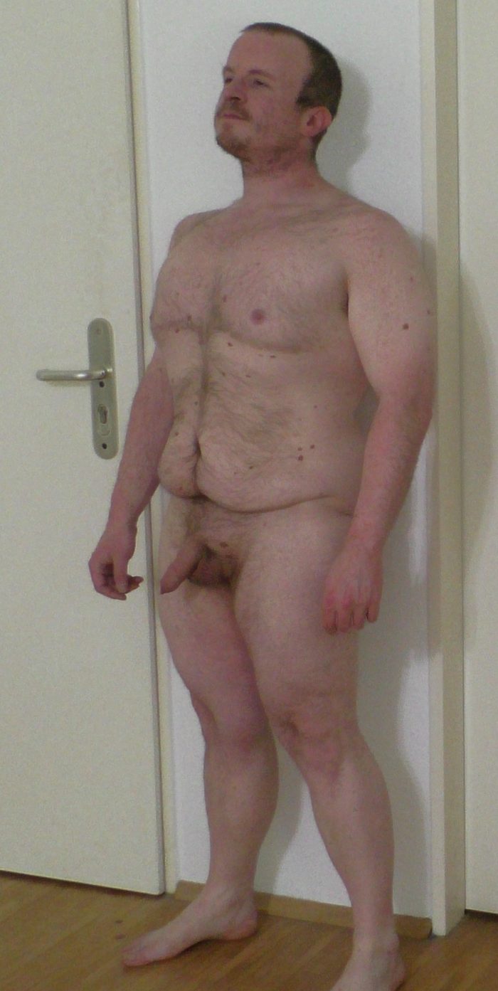 naked with erection
