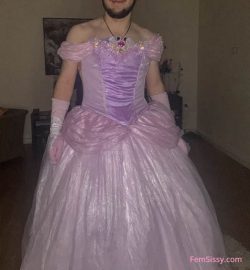 Sissy bitch dressed up like a princess