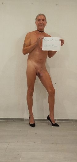 Exposing my naked sissy bitch in heels